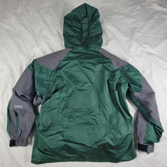 Precision Mountaineering Dry Tek Mens Large Green Winter Jacket Warm Outdoors - Picture 2 of 14